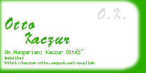 otto kaczur business card